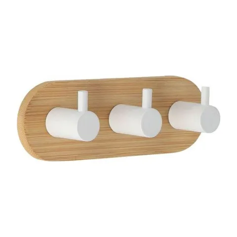 civiluk TENDANCE 3M 3 kukice 3.5*13*3.5cm bambus metal bela 9062213
