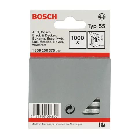 Bosch -Spajalica sa uskim leđima, tip 55; 6 x 1,08 x 12 mm – 1609200370