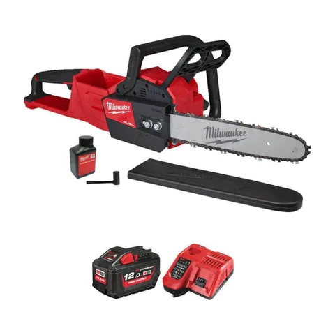 Milwaukee – M18FCHSC-121 Kompaktna lančana testera 30 cm (sa 1 x 12,0 Ah baterijom i punjačem) – 4933471443