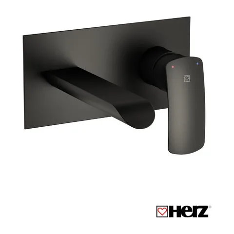 Crna ugradna baterija za lavabo ELITE Black