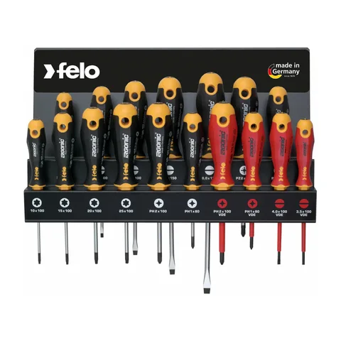 Felo – Set šrafcigera Ergonic sa VDE šrafcigerima SL/PH/PZ/TX, 17 komada – 40091743