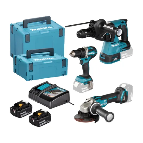 Makita – Set LXT, 18V, sa 3×5.0Ah baterije i punjačem – DLX3195JX1
