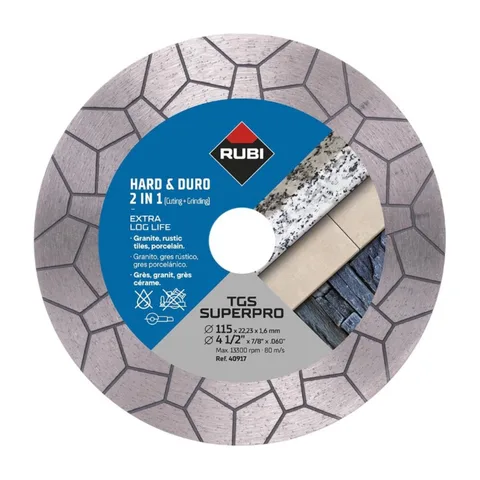 Rubi – TGS 115 SUPER PRO dijamantska ploča za sečenje i brušenje keramike – univerzalna, 115mm – RUB40917