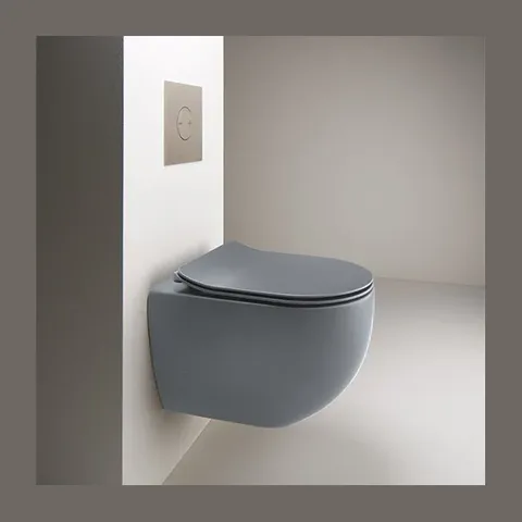 WC šolja konzolna AXA Glomp RimLess sa Soft Close daskom Siva MAT