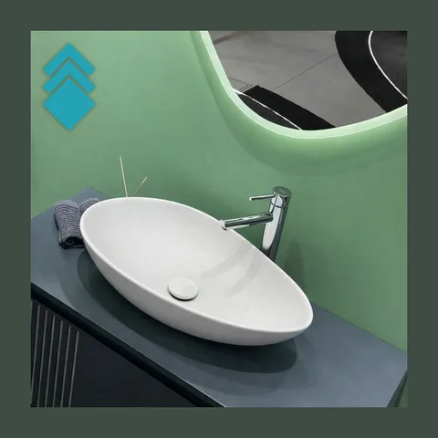 Olive 61 beli – mat (nadgradni lavabo)