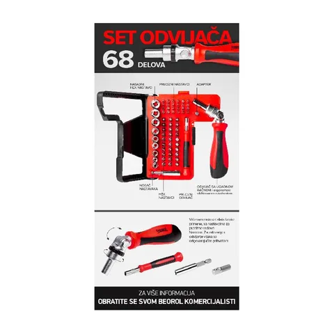SET ODVIJAČA 68 KOMADA