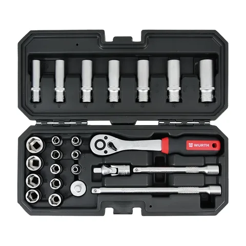 Set Red Stripe nasadnih ključeva 1/4“6ugaoni, 24 kom