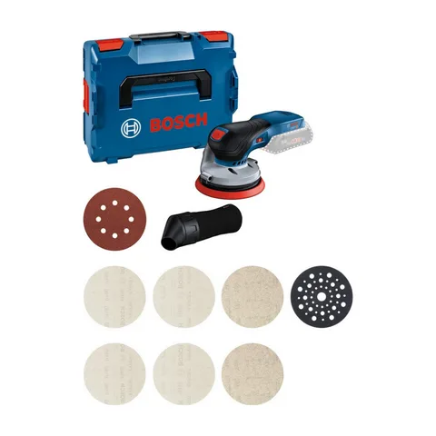 Bosch – Set akumulatorska ekscentar brusilica Gex 18V-125 Solo + brusni diskovi starter M480 – 0615A5004H