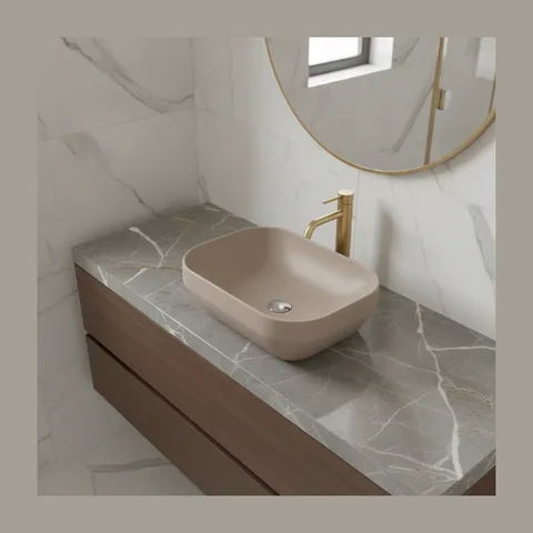 AXA Decus nadgradni pravougaoni lavabo 50 × 35 cm sahara mat (8520010)