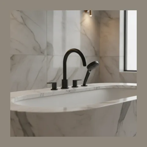 Hansgrohe Vernis Blend MattBlack ugradna slavina za kadu sa 4 otvora (71456670)