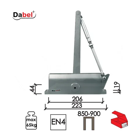 Zatvarač za vrata 4029 Silver 223(206)x44(19)mm 45-65kg Q 3303054
