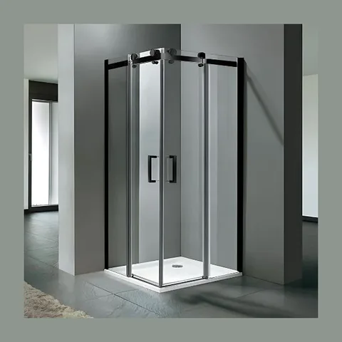 TUŠ KABINA 90X90X200 CRNI RAM