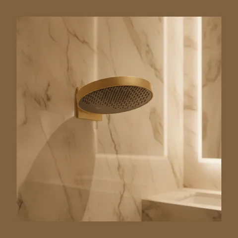 Hansgrohe Rainfinity nadglavna tuš ruža 360 PowderRain sa izlivom – brušena bronza (26230140)