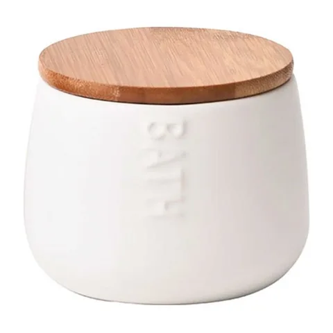 Kutija za vatu 7.5x10cm bambus bela (6782210)