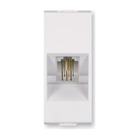 Priključnica telefonska RJ12 6/2 661.0 Bela