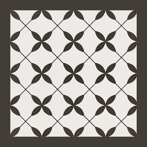 Patchwork Clover Black Pattern 30×30cm