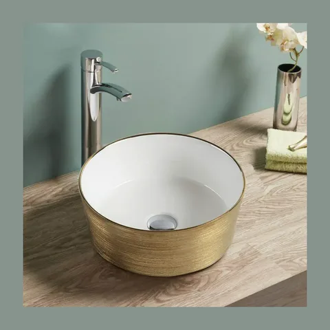 Rubicer ROUND GOLD Nadgradni Lavabo fi 36 cm