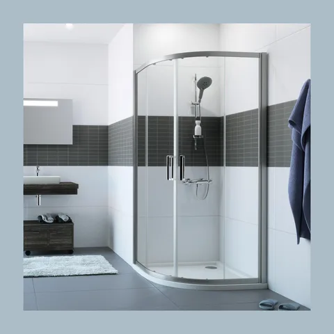 Huppe Classics 2 Tuš Kabina 90 Polukružna Prozirno Antiplak Staklo Silver H=2M C20619.069.322