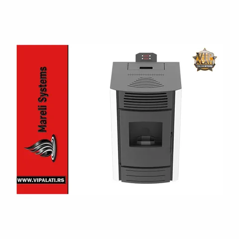 KAMIN NA PELET ONYX 10kW – MARELI | Moderan toplovazdušni pelet kamin