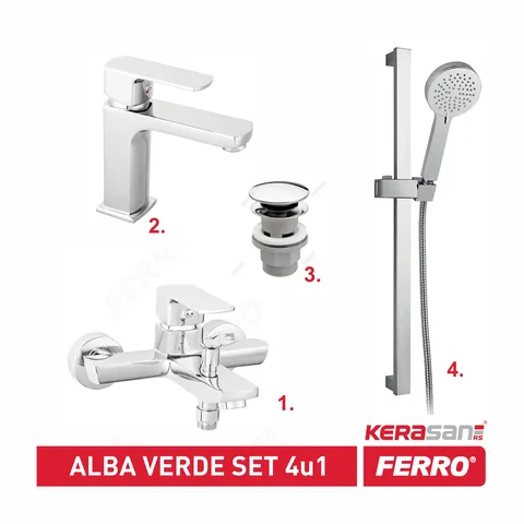 Set slavina za kupatilo linija Alegeo set 3u1