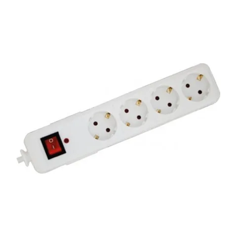 Razvodnik 4 Uticnice Prekidac Sa Zastitom 1,5m x1,5mm2 NVT04K/WH