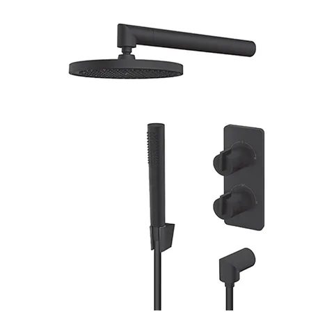 S3 BLACK UGRADNA TERMostatska BATERIJA ZA TUŠ KADU 331601B