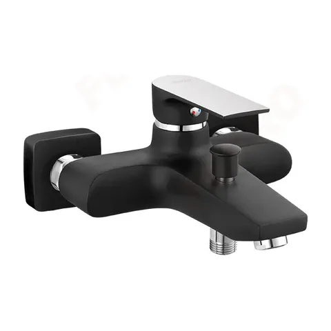 FERRO Crna-Hrom slavina za kadu Algeo Square Black