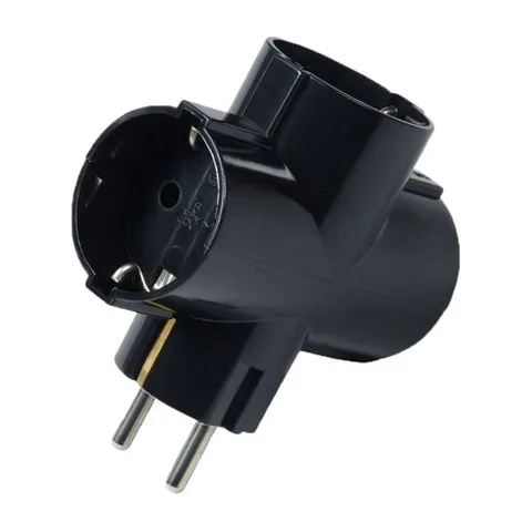 Razvodnik 3-struki „T“ Crni PVC-Lopov AC320.13