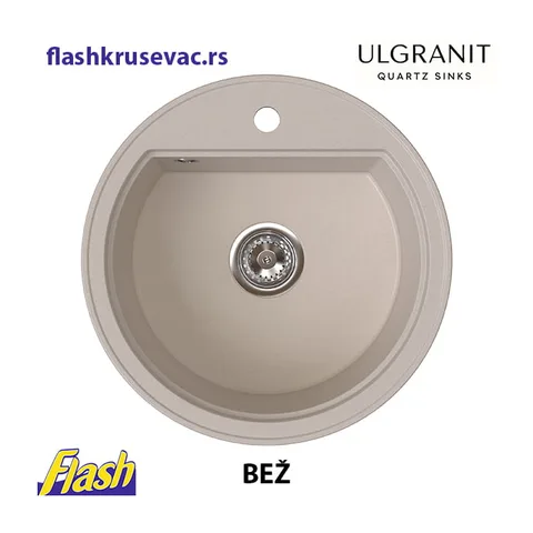 Granitna sudopera Ulgranit ULG510 okrugla – više boja (🟠 BEŽ)