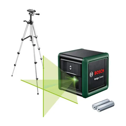 Bosch Quigo Green linijski laser za ukrštene linije sa zelenim zrakom + aluminijumski stativ (0603663C04)