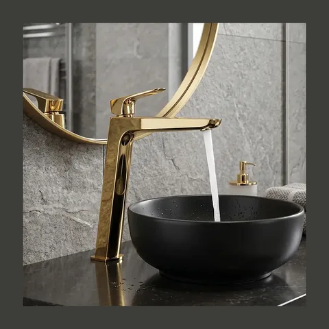 Teorema Edge slavina za lavabo visoka Gold (8E34133)