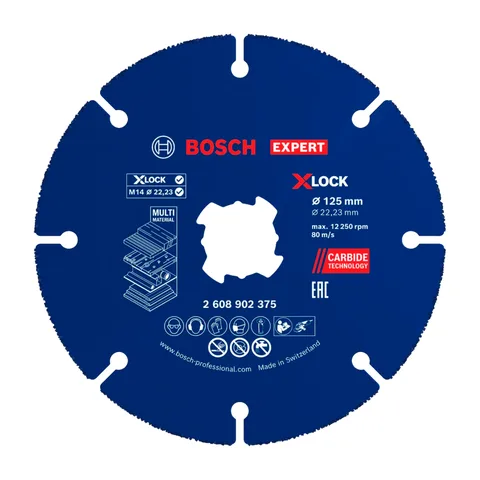 Bosch – EXPERT Carbide višenamenski disk X-LOCK 125mm, 10 komada displej – 2608902377