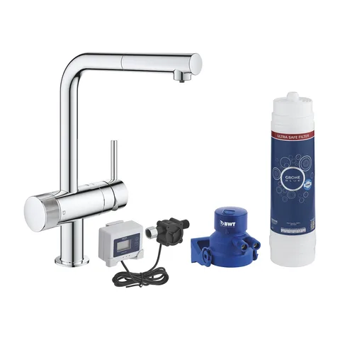 Grohe Blue Pure Minta slavina za sudoperu sa izvlačnim tušem i filterom 30393000
