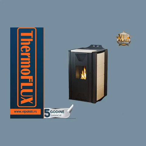 INTERIO 20 kW BEŽ Peć na pelet za etažno grejanje ThermoFLUX