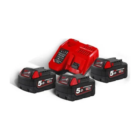 Milwaukee – Punjač + 3 baterije 18V, M18 NRG-503 – 4933451423