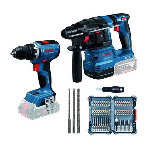 Bosch – Akumulatorski set GSR 18V-65 + GBH 18V-22 + set pribora, Solo – 0615V0003E