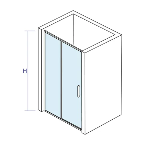 Tuš paravan Atlantis Combo (Paravan, Dimenzije: 130×200)