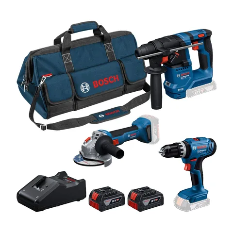Bosch – Aku set GSB 18V-25 + GBH 18V-18 + GWS 18V-8 + 2 x GBA 18V 4,0Ah + torba – 0615A500AG