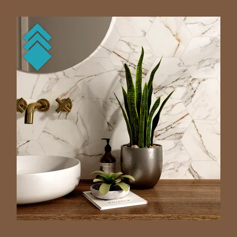 Calacatta Gold Hex 20x24cm (granitne) podne pločice