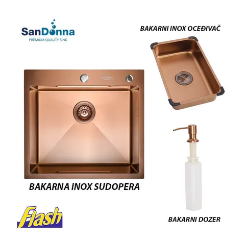 Bakarna INOX Sudopera (SET) – SanDonna – HD5550R
