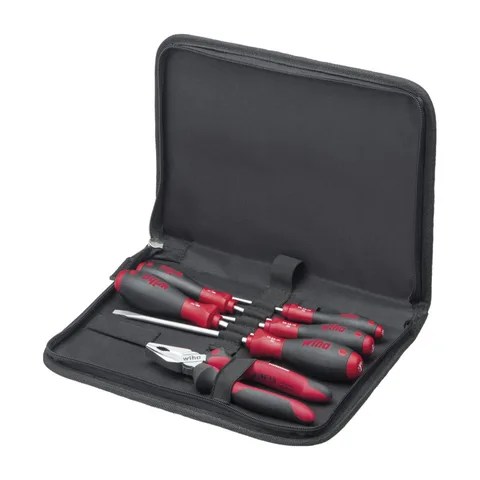 Wiha Set alata – Odvijač, Kombinovana klešta, 7 delova, Uključena torba za alat – W 33970