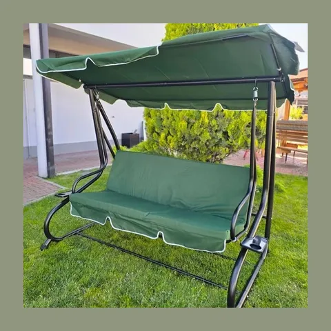 Bastenska ljuljaska trosed 200x120x164cm Zelena