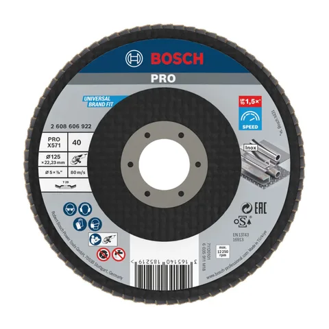 Lamelni brusni disk Bosch X571 Best for Metal Ø125 mm, G40