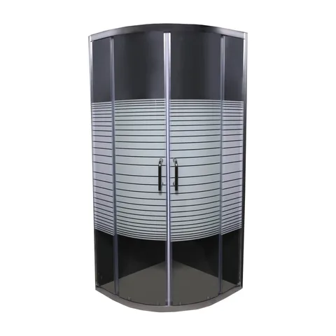 TUŠ PARAVAN R90 6MM HROM SA BELIM LINIJAMA