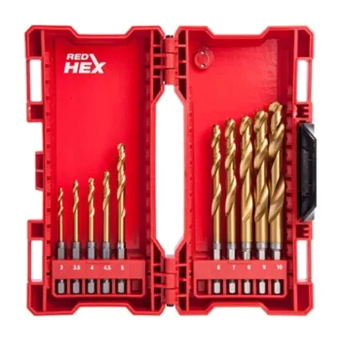 Milwaukee – Udarne burgije za metal 3-10mm sa hex prihvatom 1/4″ set 10/1 – 4932493865