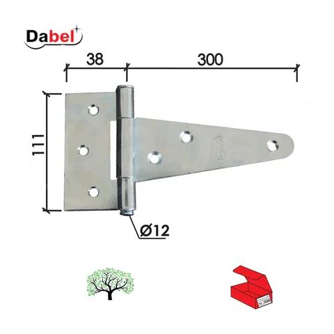 Šarka brodska za vrata SP5 Hr 300x111x38/fi12mm NPD 0102318