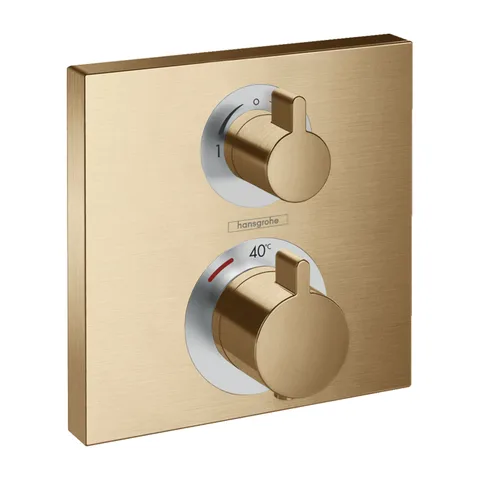 Hansgrohe Ecostat Square brushed bronze termostatski mešač 15714140