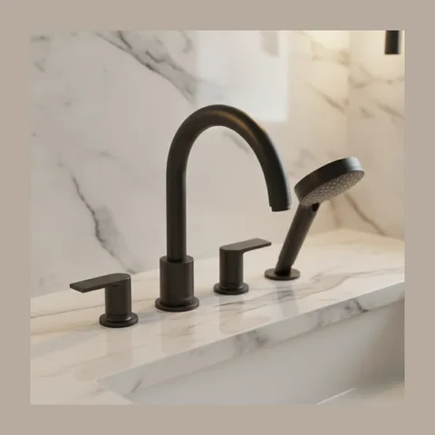 Hansgrohe Vernis Shape MattBlack ugradna slavina za kadu sa 4 otvora (71459670)