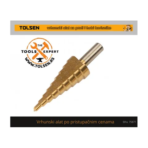 BURGIJA STEPENASTA 4-20x2mm TITANIJUM TOLSEN 75872