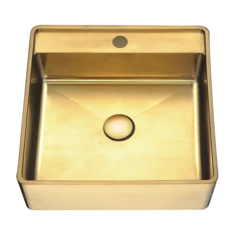 METALNI LAVABO WBT4141G kocka zlatni inox